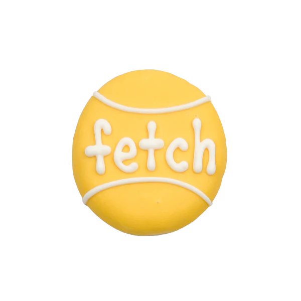 Fetch tennis ball cookie